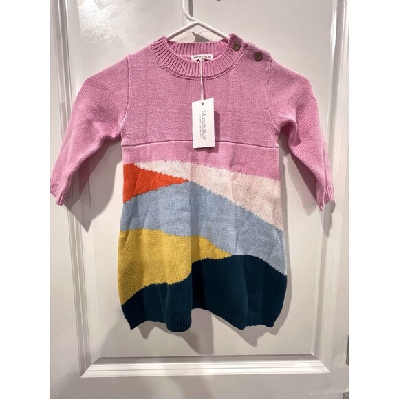 Munich Blue Baby Girl Child Toddler Infant Lot Of 3 Sweater Dresses 12-18 Months - Picture 8 of 16